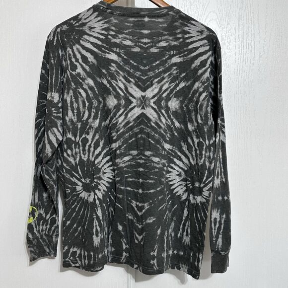 Batman DC Comics Long Sleeve Gray T Shirt Tye Dye Graphics Sz M - Picture 2 of 9